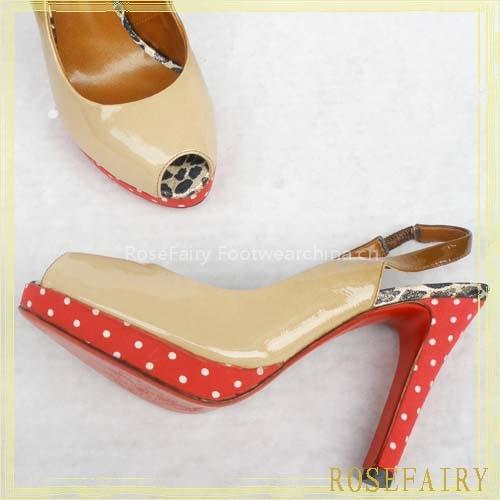 Stock shoes,Lady's shoes,Peep-toe shoes