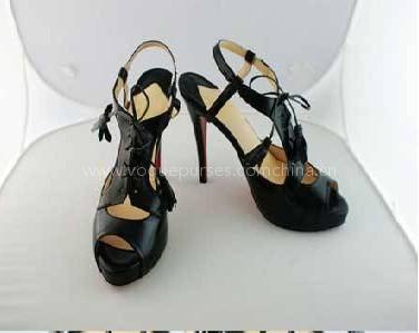 christina louboutin high heels black color