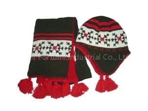 Knitted Hat & Scarf Set
