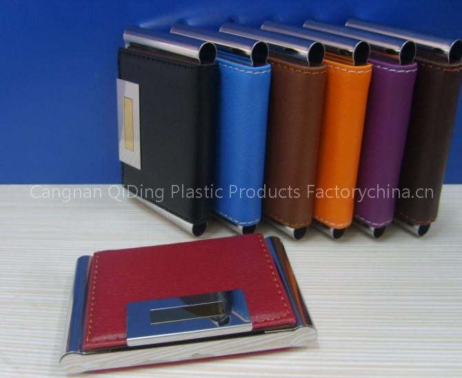 leather name card holder