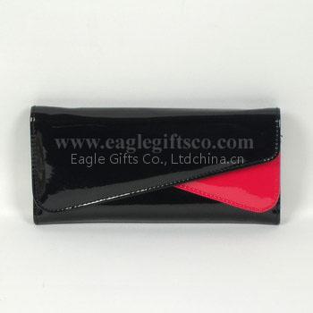 Black bright PVC Purse