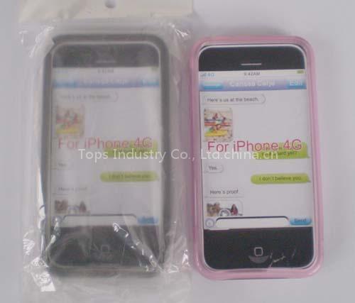 Hard Rubber Back Case for Iphone 4G Mobile Phone