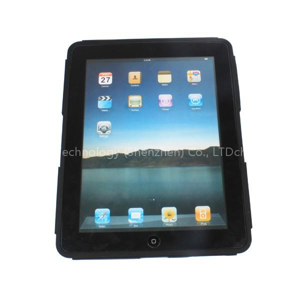 Black Soft Silicone Thick Edge Design of Anti Slip Back Case Cover for IPAD 1
