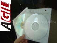 Un-woven PP sleeve (GLOSSY PP) for 2 CD, TWO HOLES