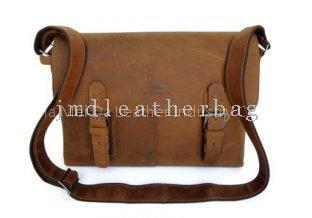 Crazy Horse Leather Men's Shoulder Messenger Bag