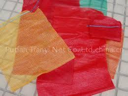 Red vegetable mesh bag