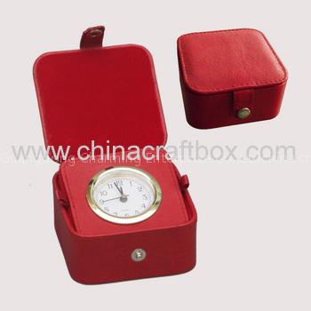 Pigskin leather clock case/clock box