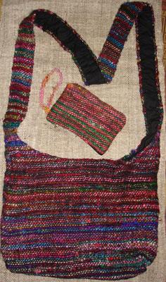 Nepal Recycled Silk Shoulder Bags