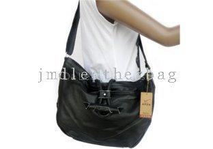 Real Leather Popular Black Shoulder Messenger Bag
