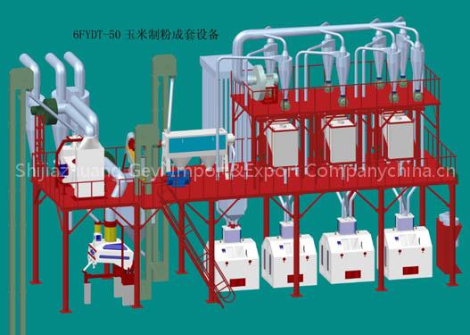 100T-500T Concrete Structure Complete Flour Milling Machine
