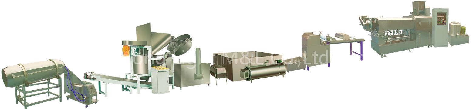 Snack Food machine:Extruded frying food prcocessing line