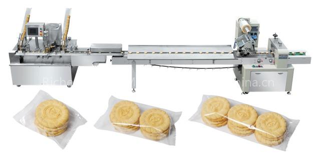 biscuit sandwiching connect packaging machine