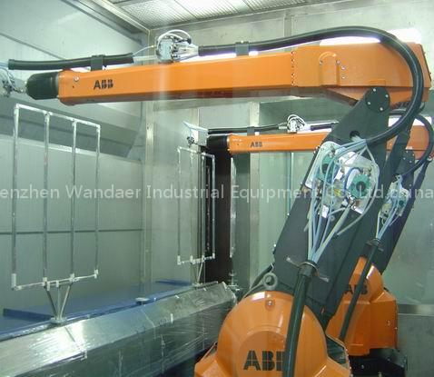 Automatic spraying by robot