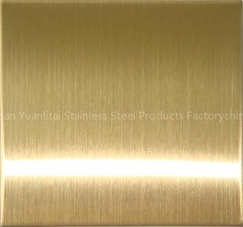 Golden Hairline Stainless Steel Sheet