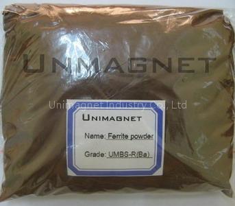 barium and strontium magnetic ferrite powder material
