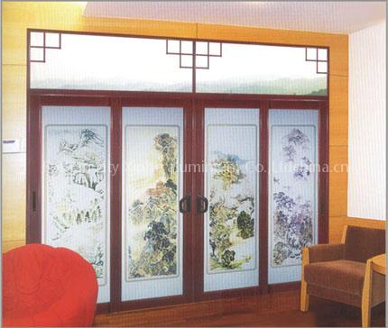 Aluminum hanging door rails
