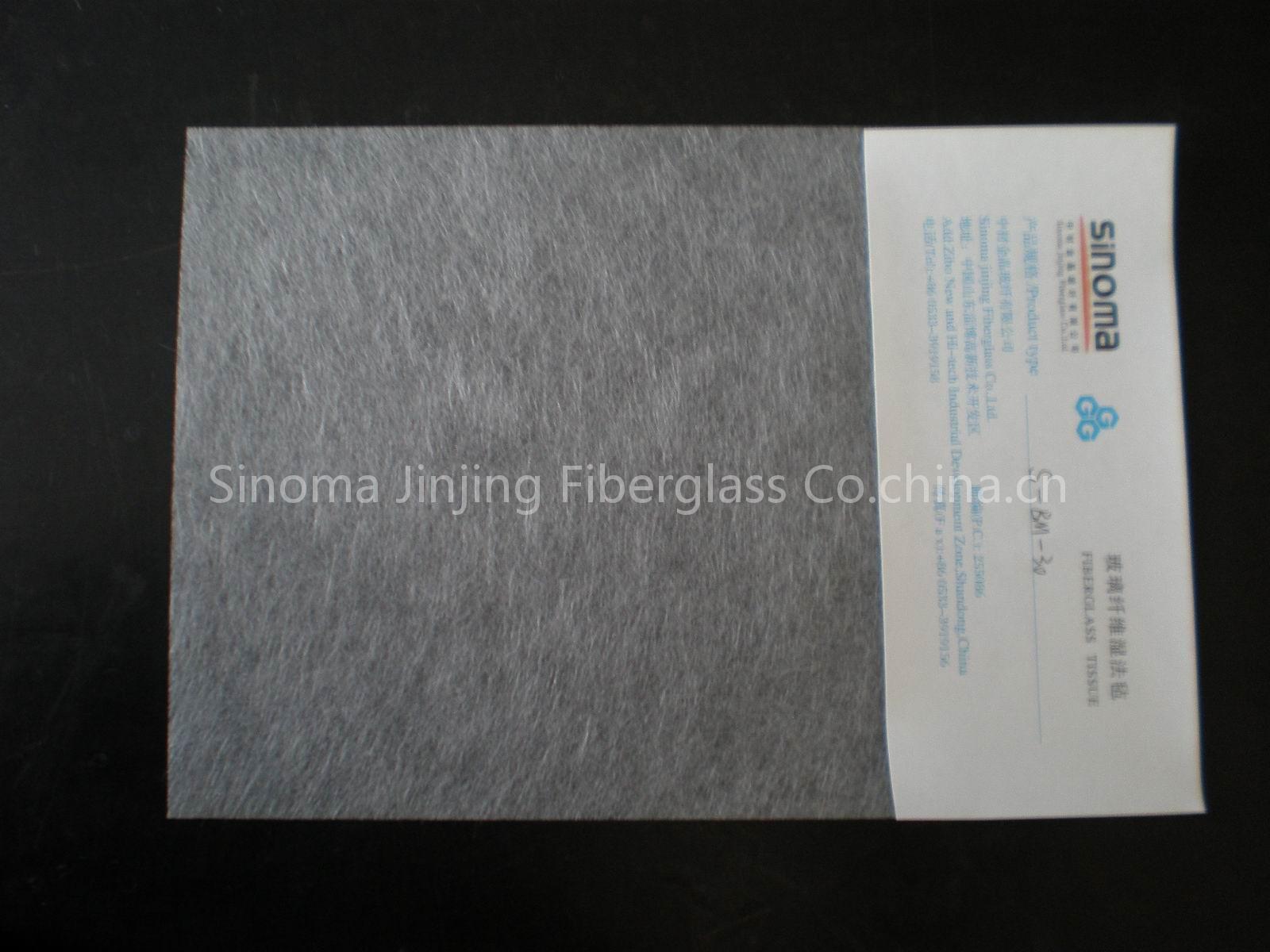 Fiberglass surface tissue