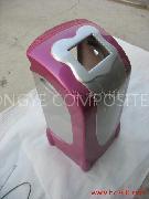Pink Cuboid Fibreglass Facial Shell