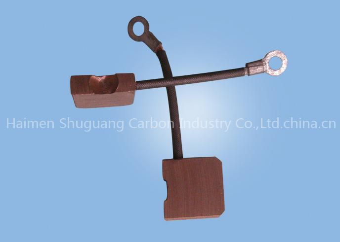 carbon brush with copper content