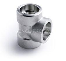 stainless steel straight socket tee