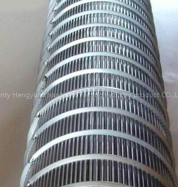 Reverse rolled wedge wire screen