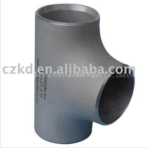 galvanised straight steel pipe tee