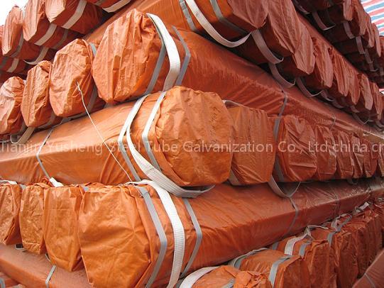 Packaged hot dipped galvanized & black steel pipes/ tubes