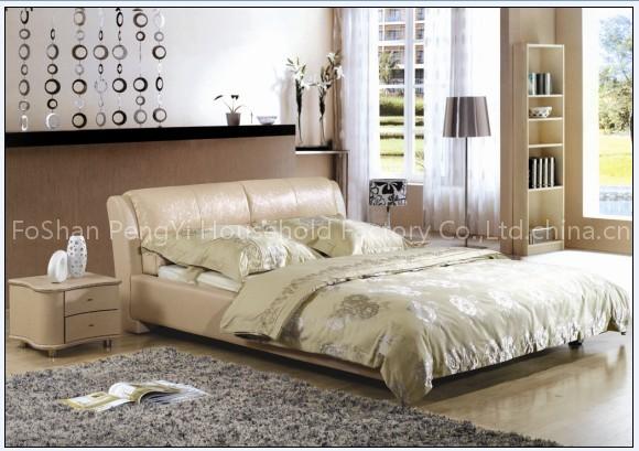 bedroom leather beds py-108
