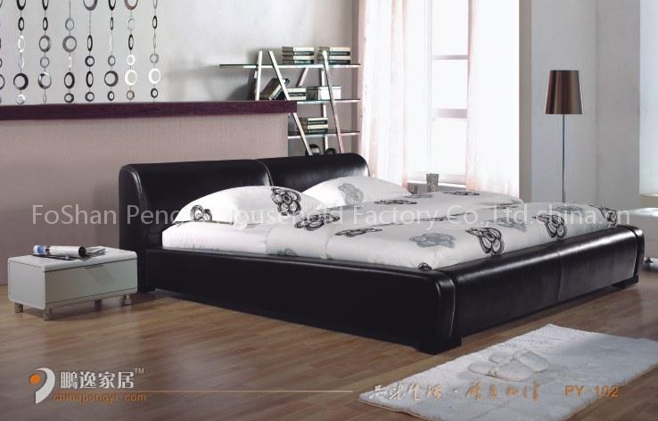 2011 new come leather bed