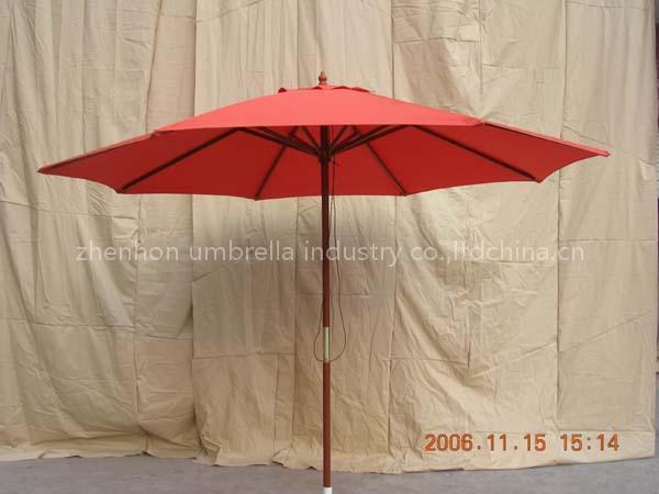 wooden umbrella