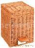 hand-rattan woven quadrate trash can