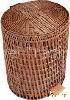 hand-rattan woven rotundity trash can