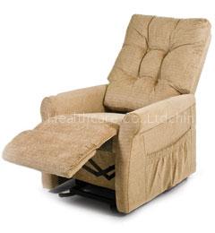 Button Back SERENA Riser Recliner Chair in Oatmeal