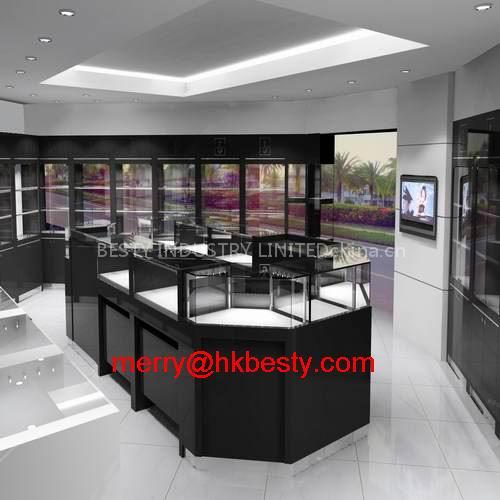 palatial and first-class quality diamond stores display showcase