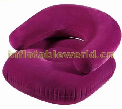 flocked inflatable chair