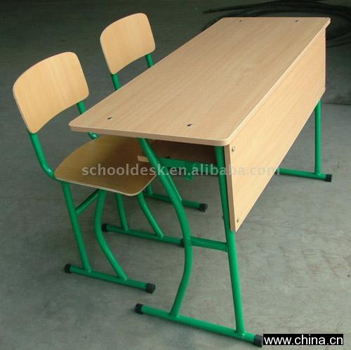 Double School Desk and Chair