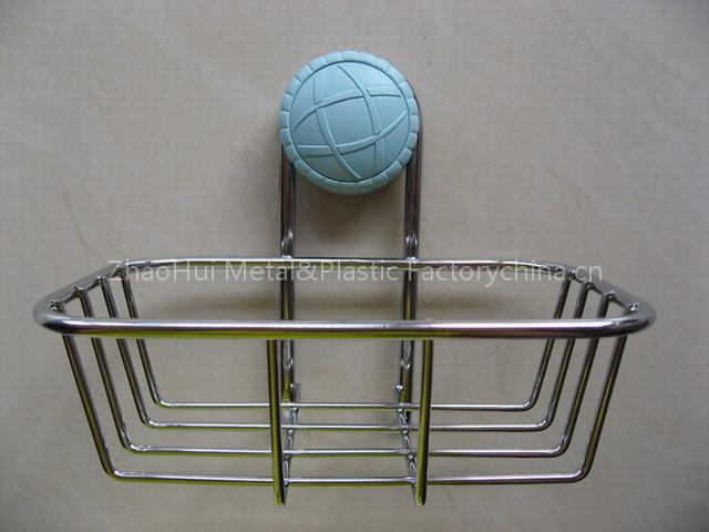 bathroom basket (plastic&metal design)