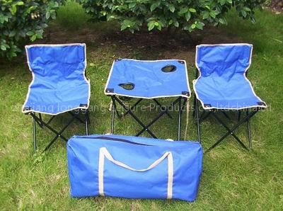Camping table and two chairs