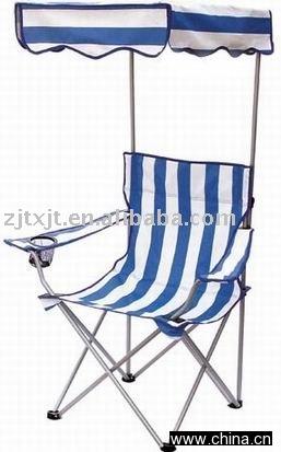 Beach chair with foldable sunshade