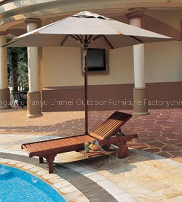 outdoor wooden lounge beach chair