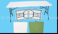plastic half folding table