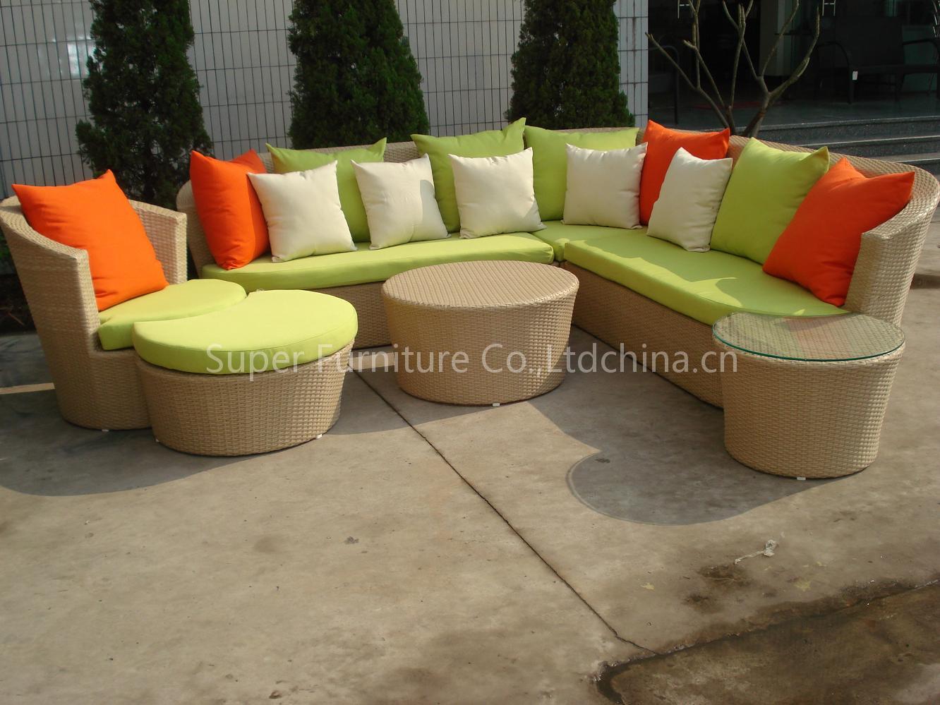 Sitting Room Synthetic Rattan/Wicker Sofa