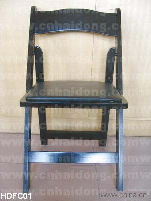 HDFC01 Wood Folding Chair Black
