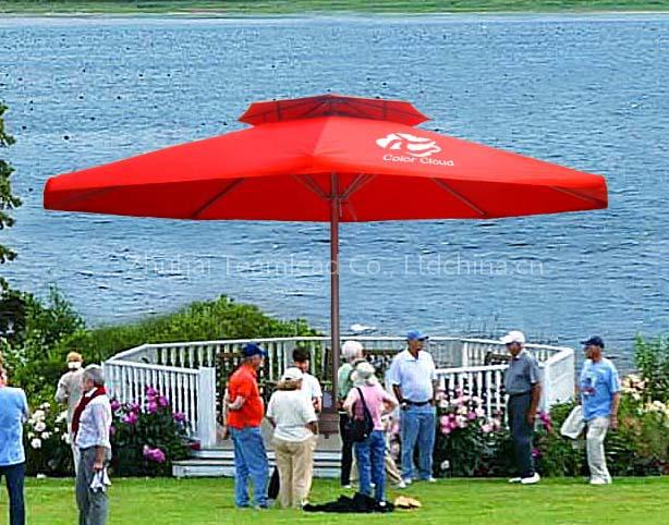 Dia.5m Super Size Umbrella with Two-Tier Ventilated Top and Crank