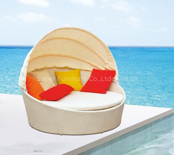 Lounge Chair Rattan Sun Bed