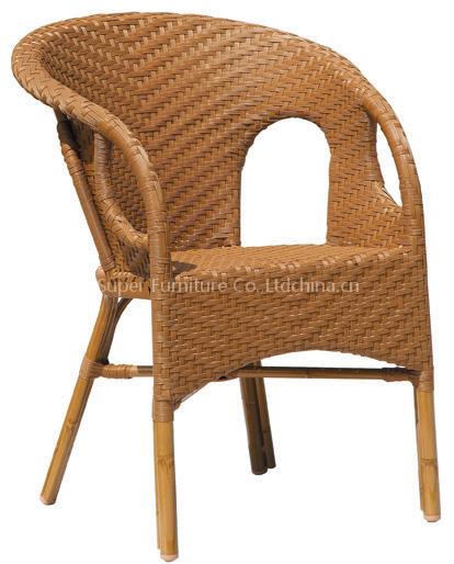 Modern Aluminum Rattan Dining Chair