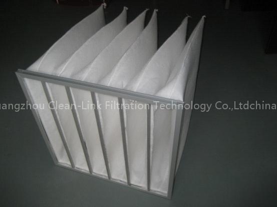 Pocket synthetic fibre filter
