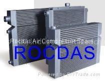 Heat exchanger for screw air compressor
