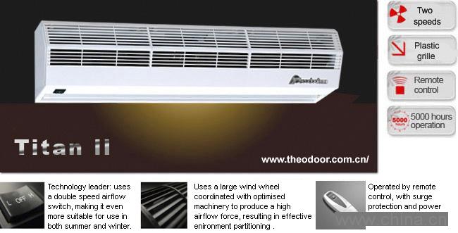 Super thin (plastic grille) air curtain
