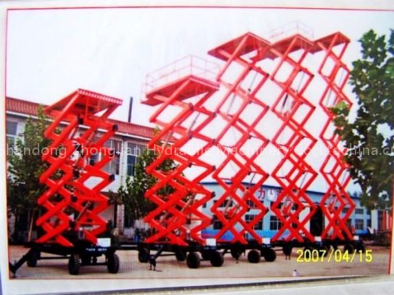 Self propelled scissor lift table